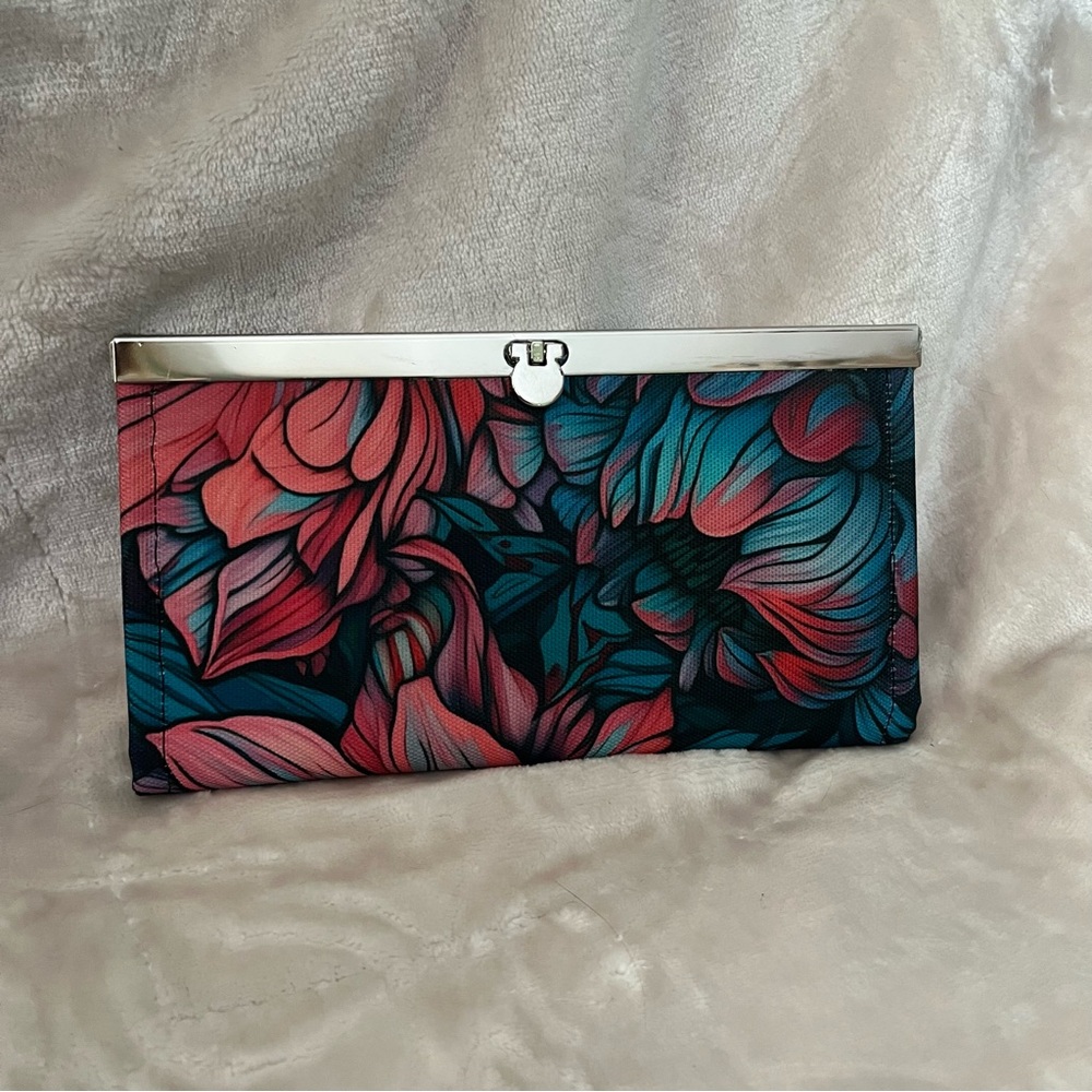 Floral Patterned Wallet / Clutch